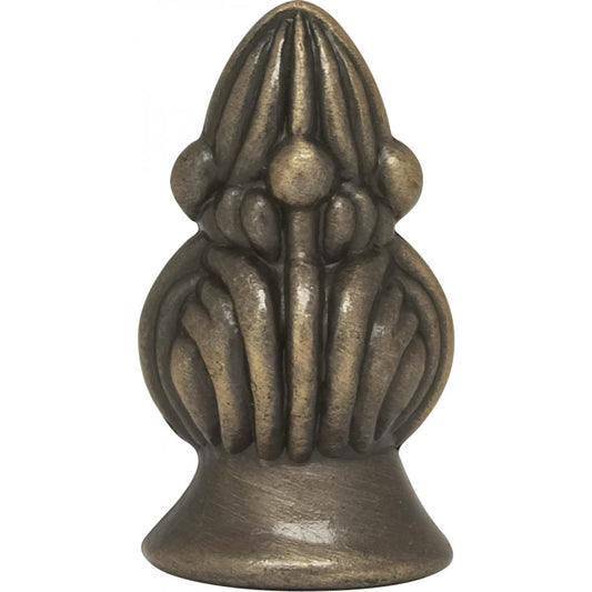 (4-Pack) Finial in Antique Brass