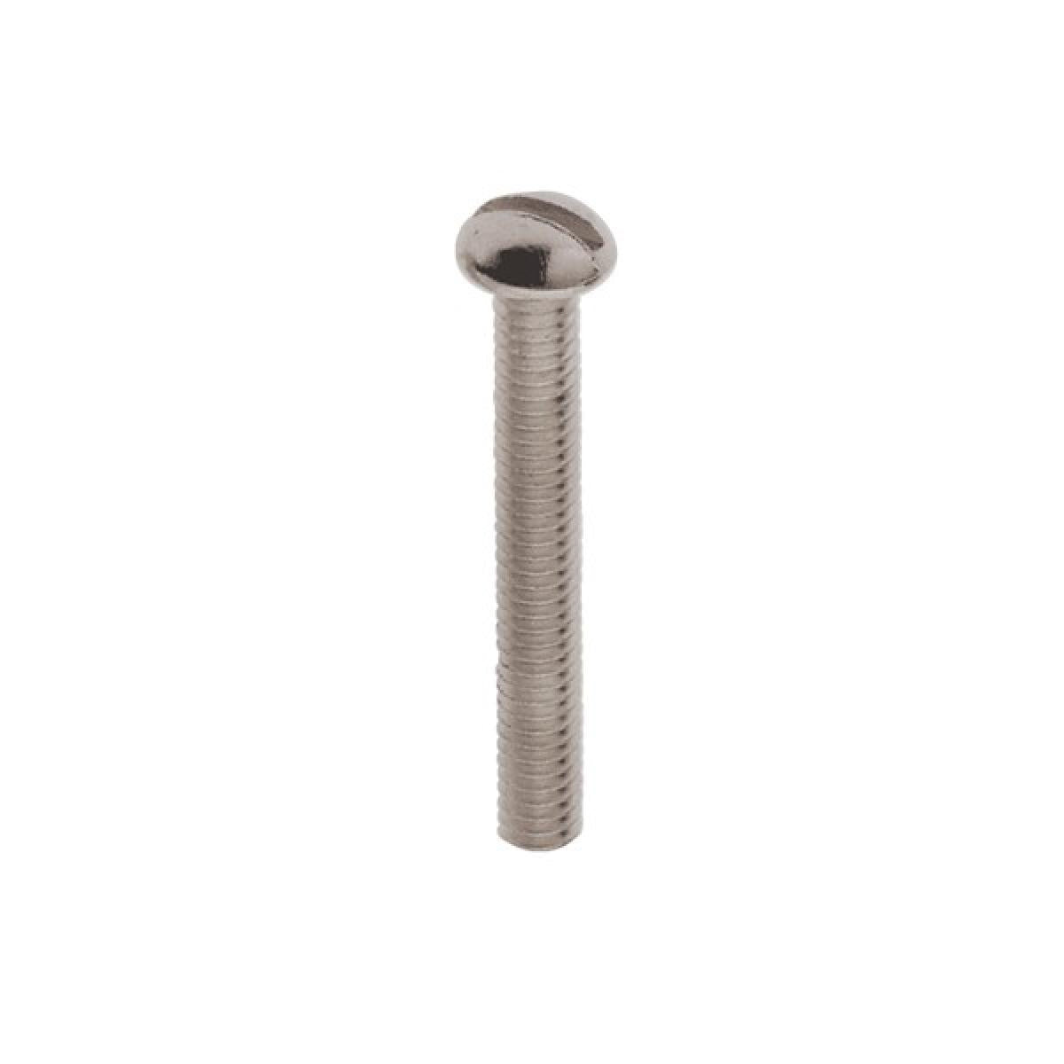 (4-Pack) Round Head Slotted Machine Screw in Zinc Plated