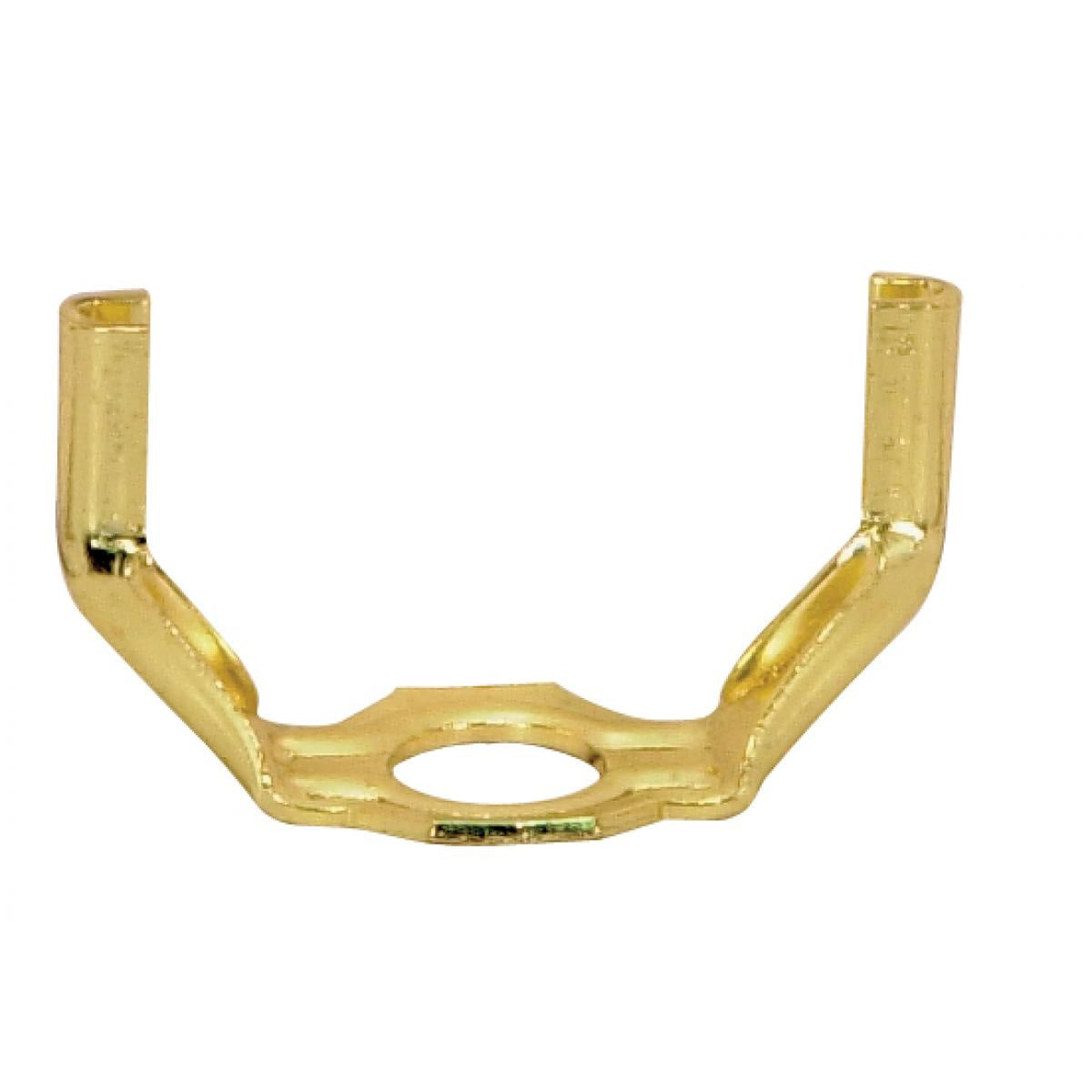(4-Pack) Light Duty Saddle in Brass Plated
