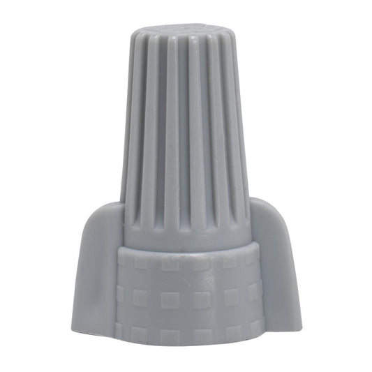 (4-Pack) Wing Nut Wire Connector With Spring Inserts in Gray
