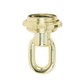 (4-Pack) 1/8 Ip Screw Collar Loop With Ring in Brass Plated
