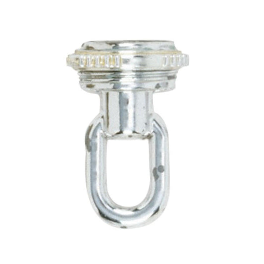 (4-Pack) 1/8 Ip Screw Collar Loop With Ring in Chrome