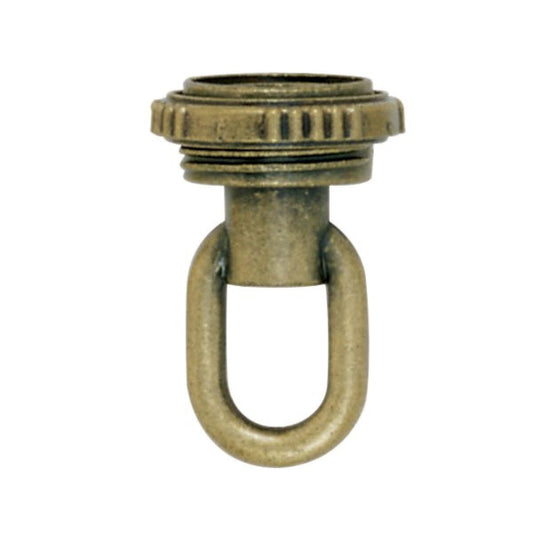 Satco - 90-2344 - 1/8 Ip Screw Collar Loop With Ring - Antique Brass