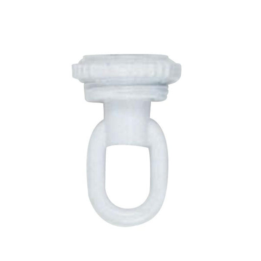(4-Pack) 1/8 Ip Screw Collar Loop With Ring in White