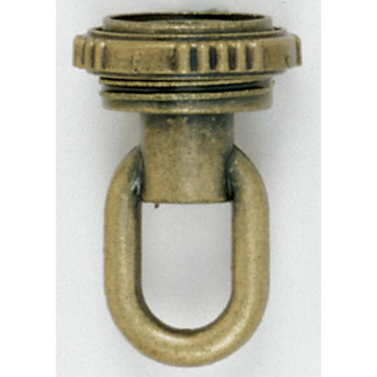 (4-Pack) 1/4 Ip Matching Screw Collar Loop With Ring in Antique Brass