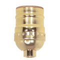 (4-Pack) Satco 90-420 Short Keyless Socket, 1/8 IPS, Aluminum, Brite Gilt Finish, 660W, 250V, 250 Master