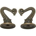 (4-Pack) Satco 90-451 Die Cast Swag Hook Kit, Antique Brass Finish, Kit Contains 2 Hooks With Hardware, 10lbs Max