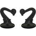 (4-Pack) Satco 90-452 Die Cast Swag Hook Kit, Black Finish, Kit Contains 2 Hooks With Hardware, 10lbs Max