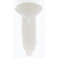 (4-Pack) Satco 90-537 Plastic Switchplate Screw, 6/32, White Plastic, 1/2" Length