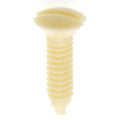 (4-Pack) Satco 90-539 Plastic Switchplate Screw, 6/32, Ivory Plastic, 1/2" Length