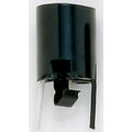 (4-Pack) Satco 90-540 Snap-In Socket, 6" AWM B/W Leads 105C, 1-1/2" Height, 1-1/4" Diameter, Bracket 1/4" Below, 660W, 250V, Black