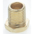 (4-Pack) Satco 90-637 Steel Hexagon Head Nipple, Brass Plated, 1/8 IP, 3/8" x 1/2" Overall