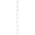 (4-Pack) Satco 90-670 11 Gauge Chain, White Finish, 1-1/2" Link Length, 7/8" Link Width, 3/32" Thick, 1 Yard Length