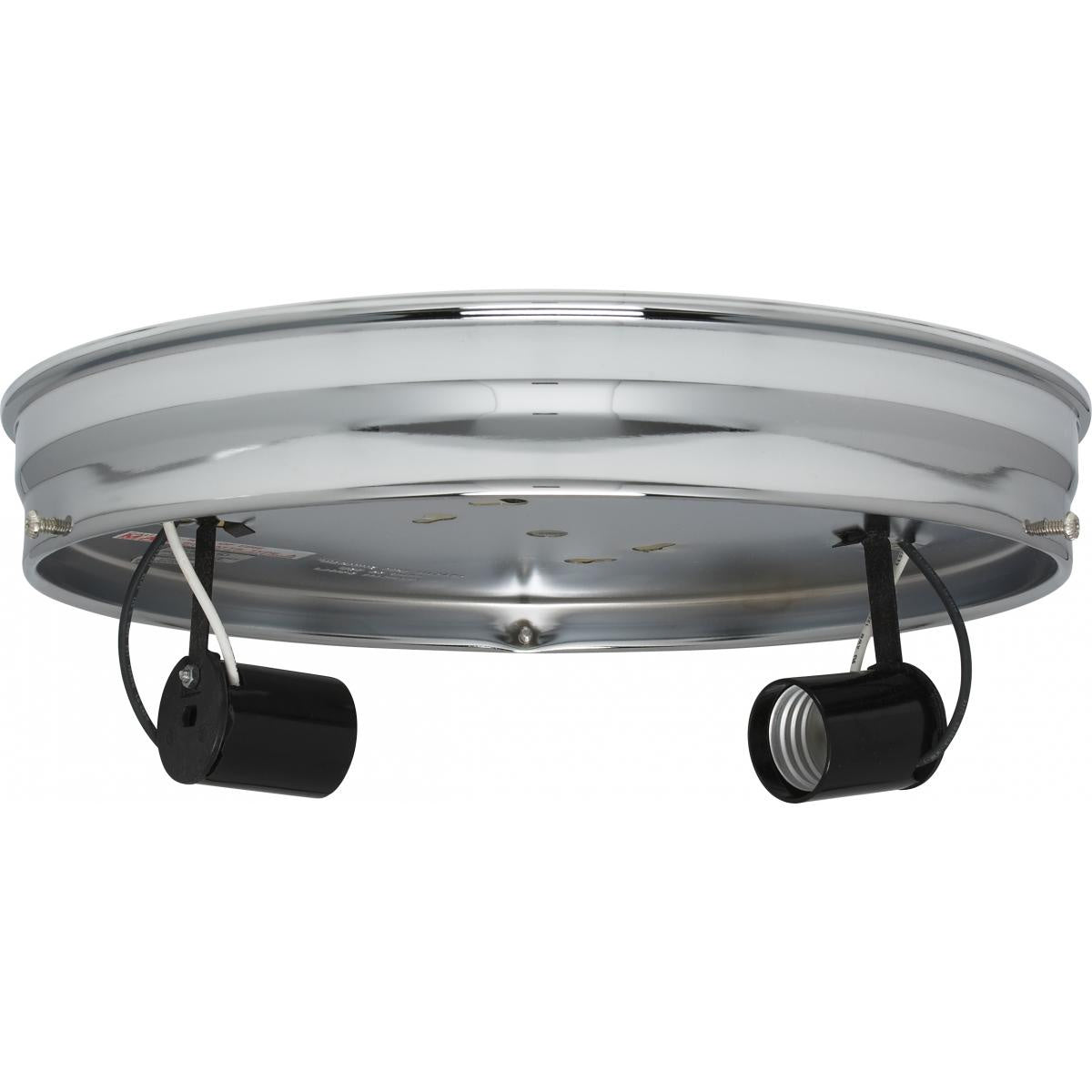 Two Light Ceiling Pan in Chrome