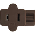 (4-Pack) Satco 90-793 Female Slide Plug, Polarized, 18/2-SPT-1, 6A-125V, Brown Finish