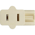 (4-Pack) Satco 90-794 Female Slide Plug, Polarized, 18/2-SPT-1, 6A-125V, Ivory Finish
