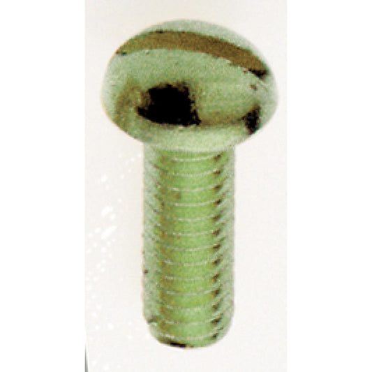 (4-Pack) Round Head Slotted Machine Screw in Green