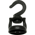 (4-Pack) Satco 90-817 Die Cast Revolving Swivel Hooks, Black Finish, Kit Contains 1 Hook And Hardware