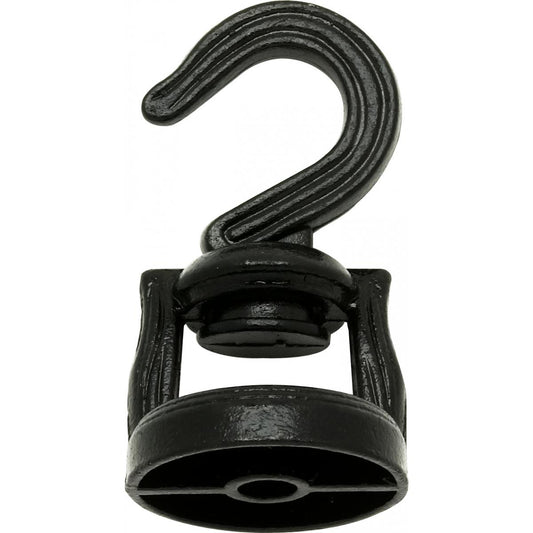 (4-Pack) Revolving Swivel Hooks in Black