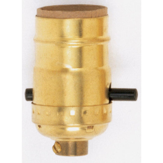 Satco - 90-870 - On-Off Push Thru Socket - Polished Brass