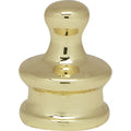 (4-Pack) Satco 90-959 Small Pyramid Knob, 3/4" Height, 1/8 IP, Polished Brass Finish