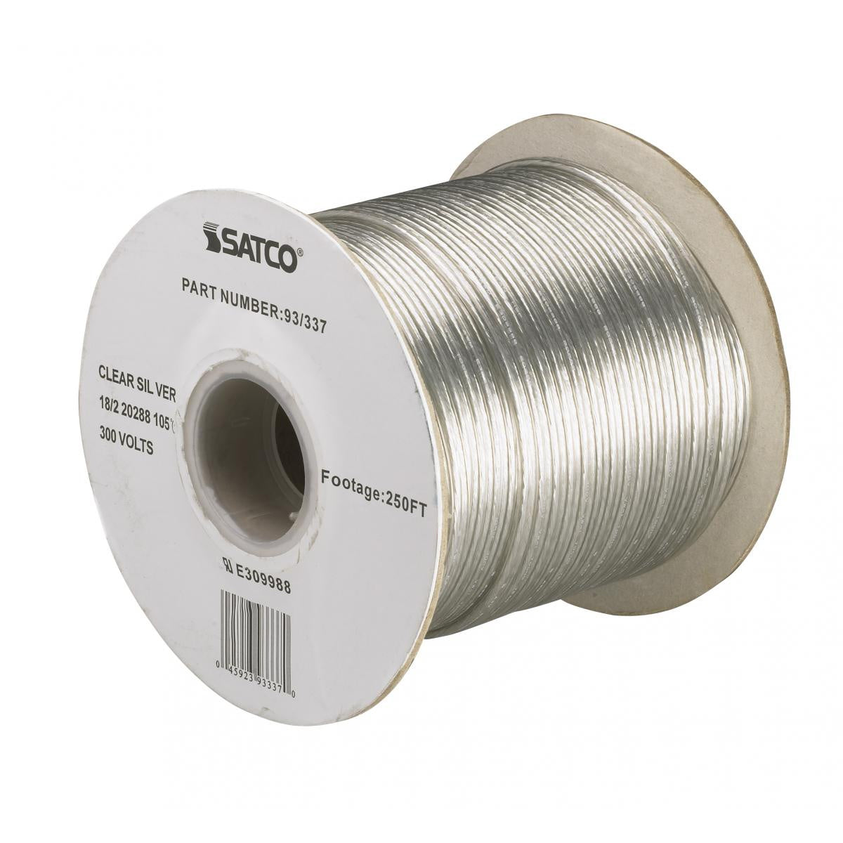 Satco - 93-337 - Lamp And Lighting Bulk Wire - Clear Silver