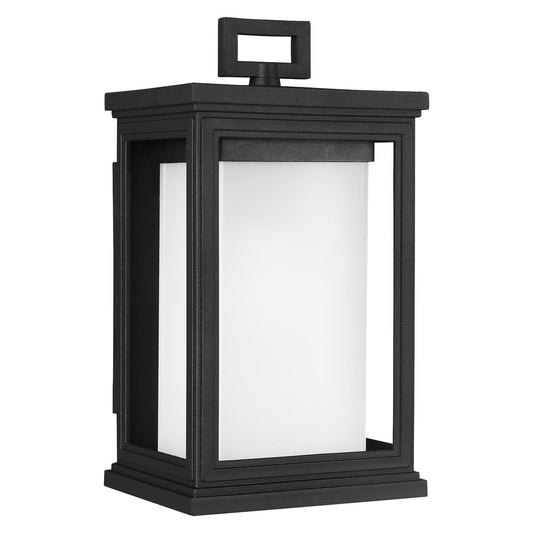 Roscoe One Light Outdoor Wall Lantern in Textured Black