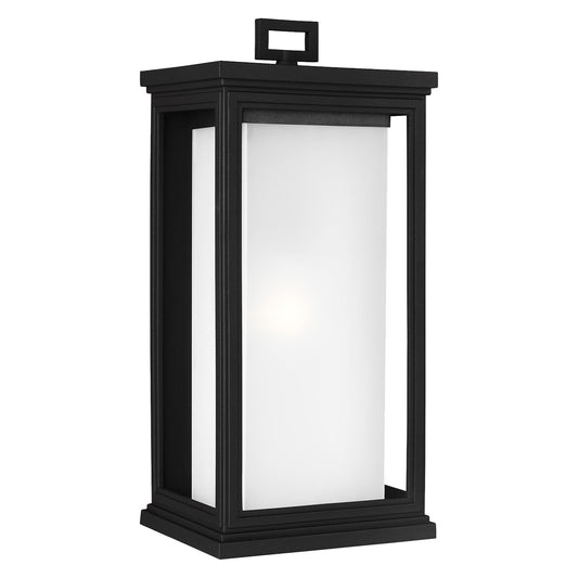 Roscoe One Light Outdoor Wall Lantern in Textured Black