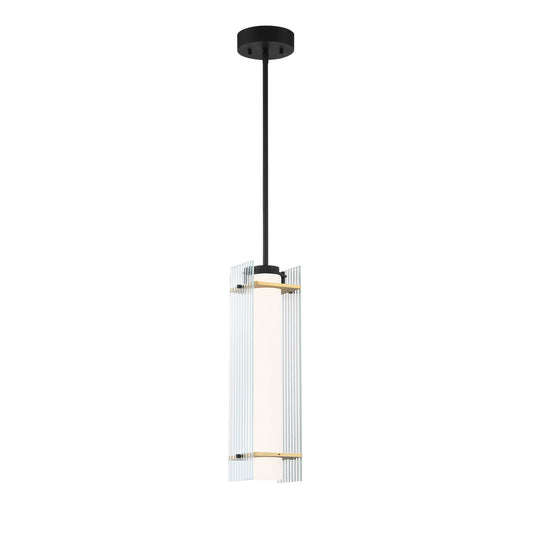 Midnight Gold LED Pendant in Sand Black With Honey Gold