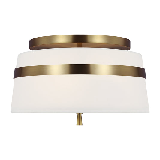 Cordtlandt Three Light Semi-Flush Mount in Burnished Brass