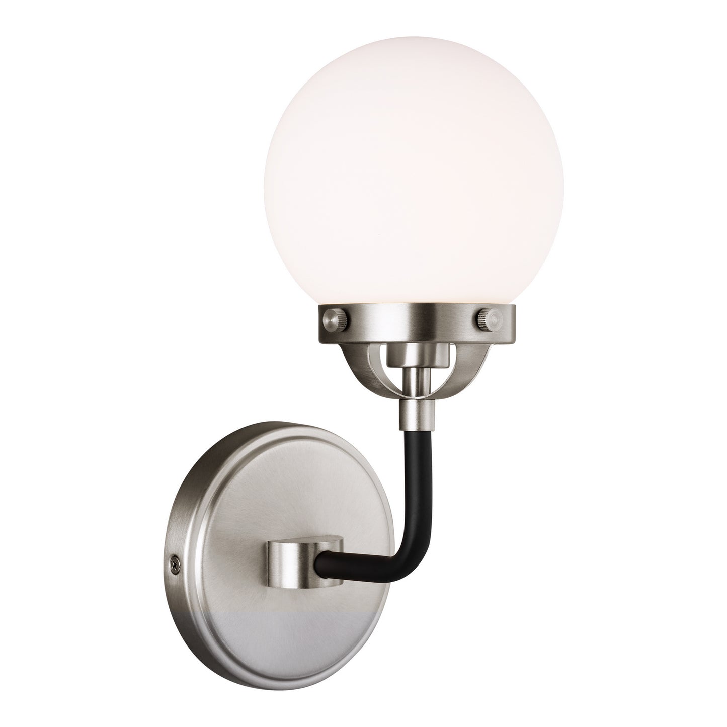 Cafe One Light Wall Sconce in Brushed Nickel