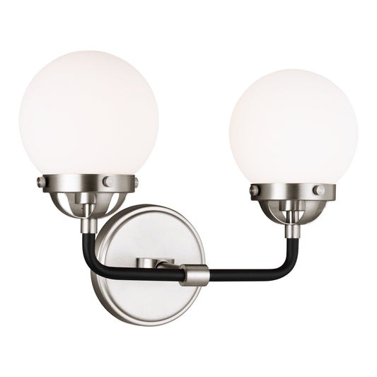 Cafe Two Light Wall / Bath in Brushed Nickel