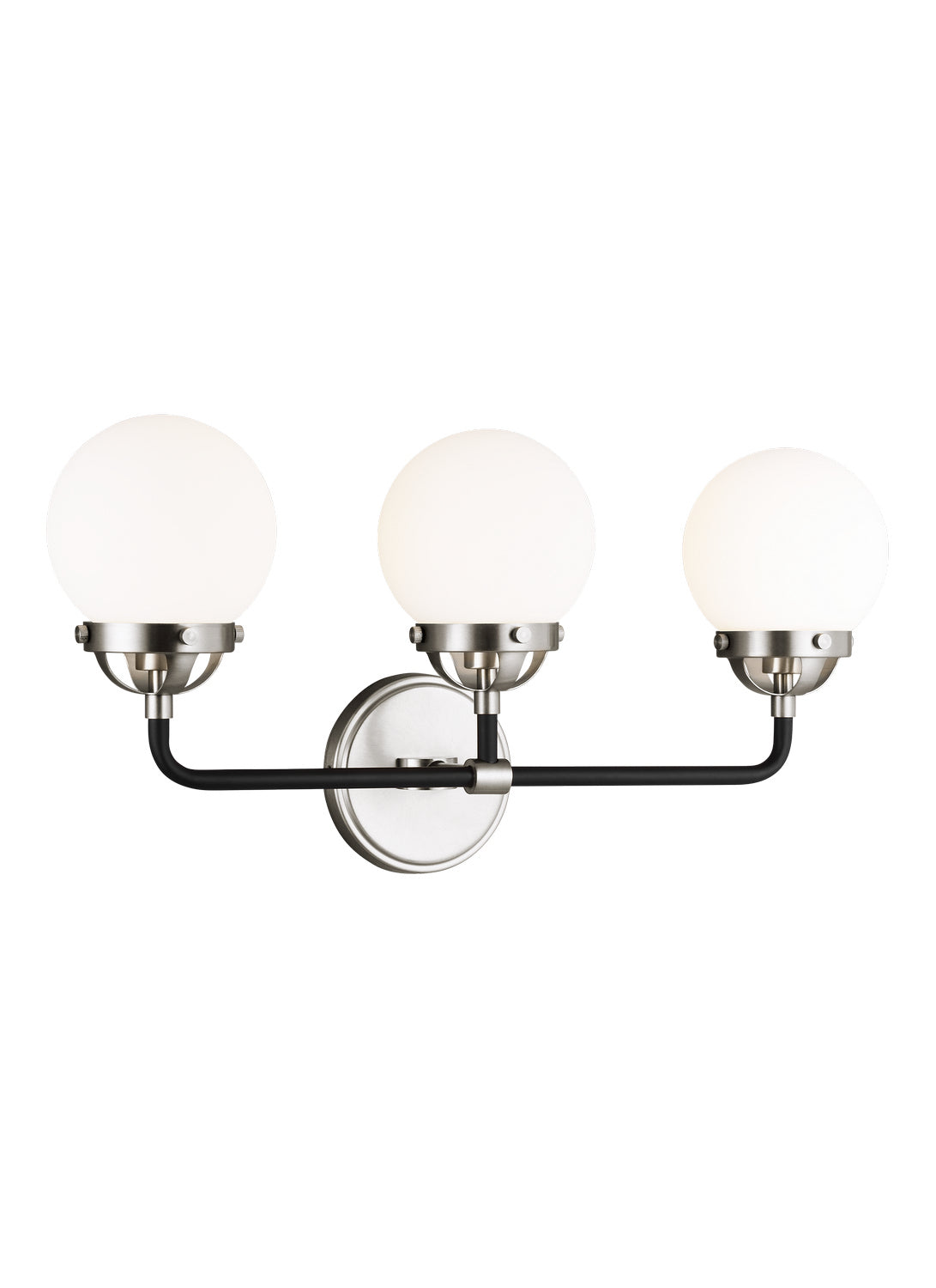 Cafe Three Light Wall / Bath in Brushed Nickel