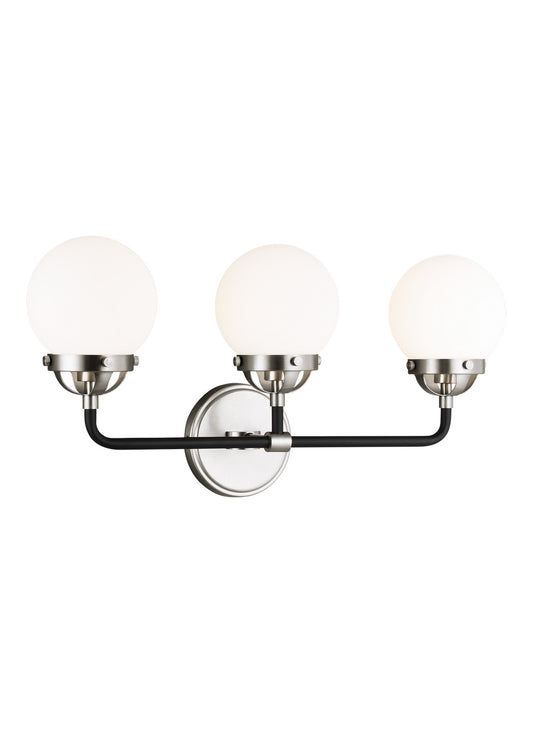 Cafe Three Light Wall / Bath in Brushed Nickel