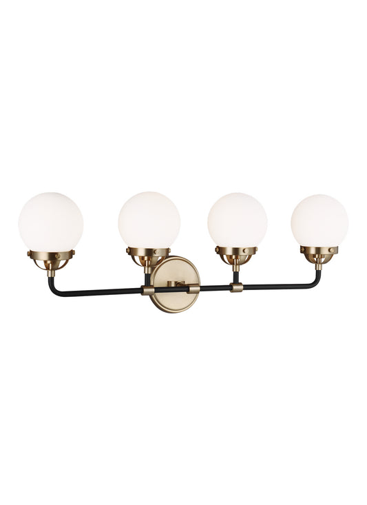 Cafe Four Light Wall / Bath in Satin Brass
