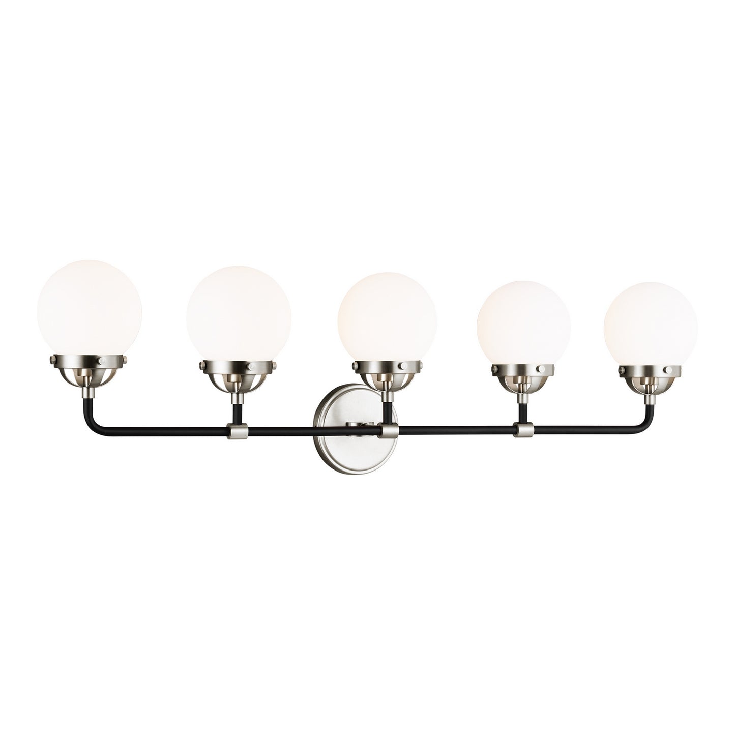 Cafe Five Light Wall / Bath in Brushed Nickel