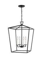 Dianna Four Light Lantern in Midnight Black