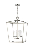 Dianna Four Light Lantern in Brushed Nickel