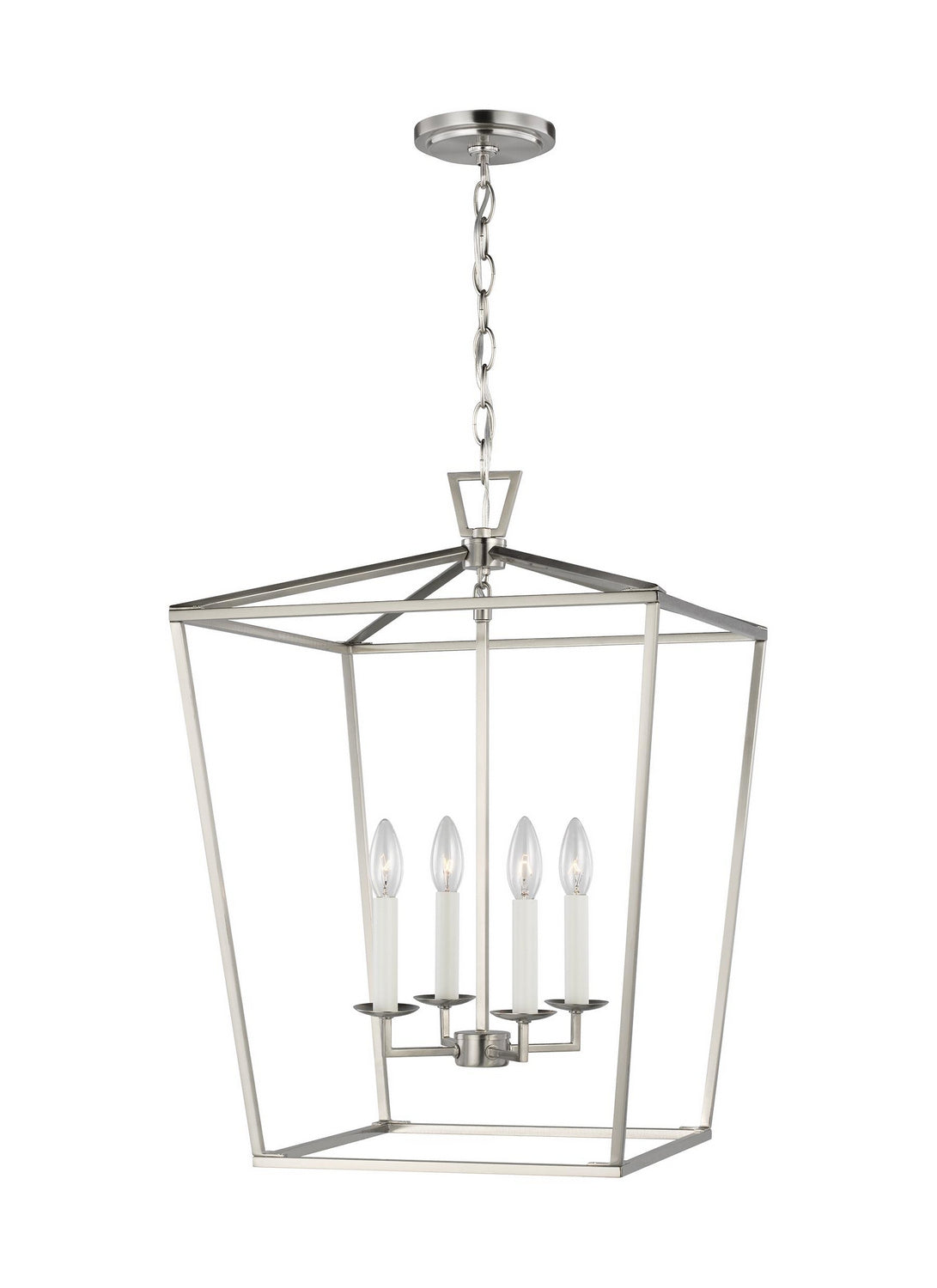 Dianna Four Light Lantern in Brushed Nickel