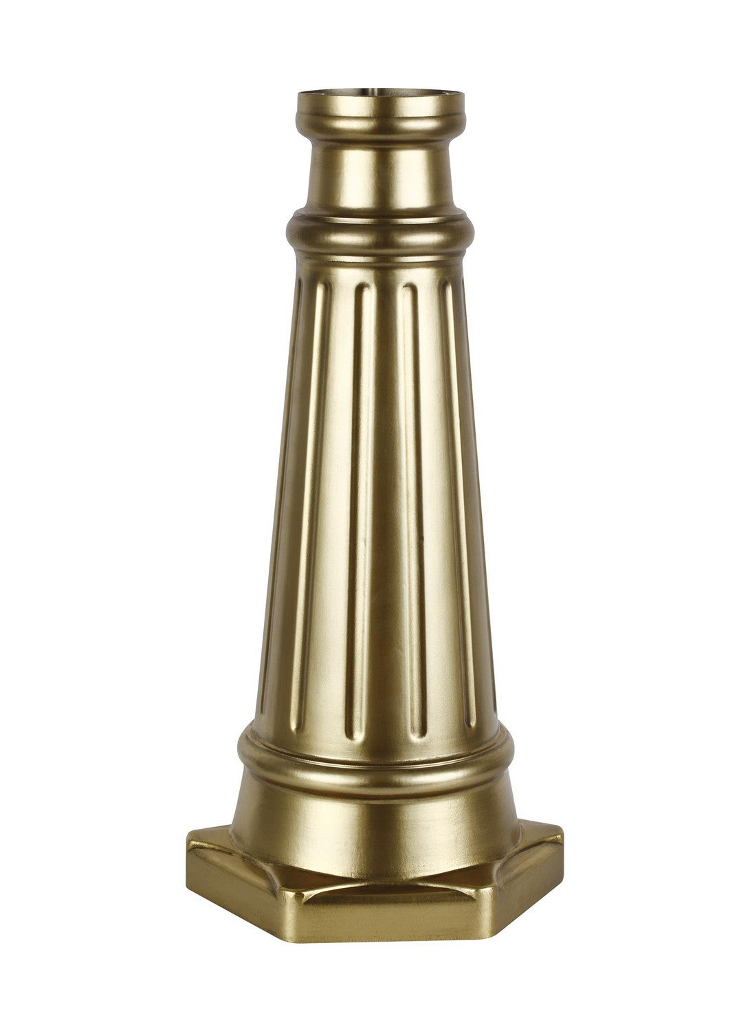 Outdoor Post Base Post Base in Painted Distressed Brass