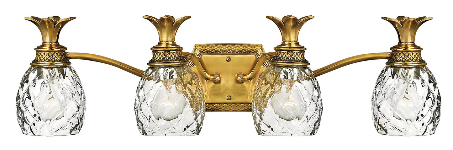 Plantation LED Vanity in Burnished Brass