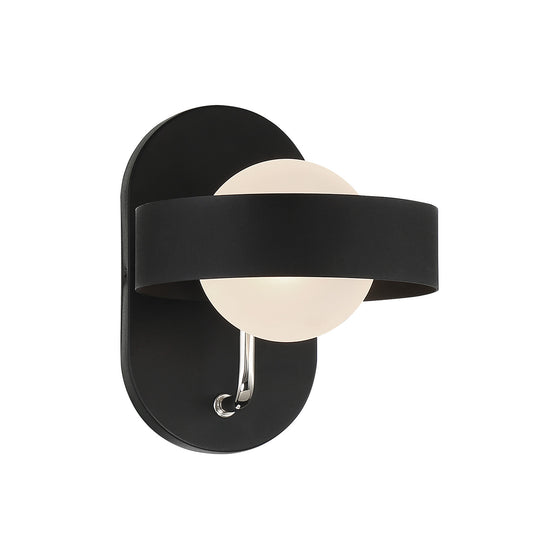 George Kovacs - P1561-729 - One Light Wall Sconce - Lift Off - Sand Coal and Polished Nickel