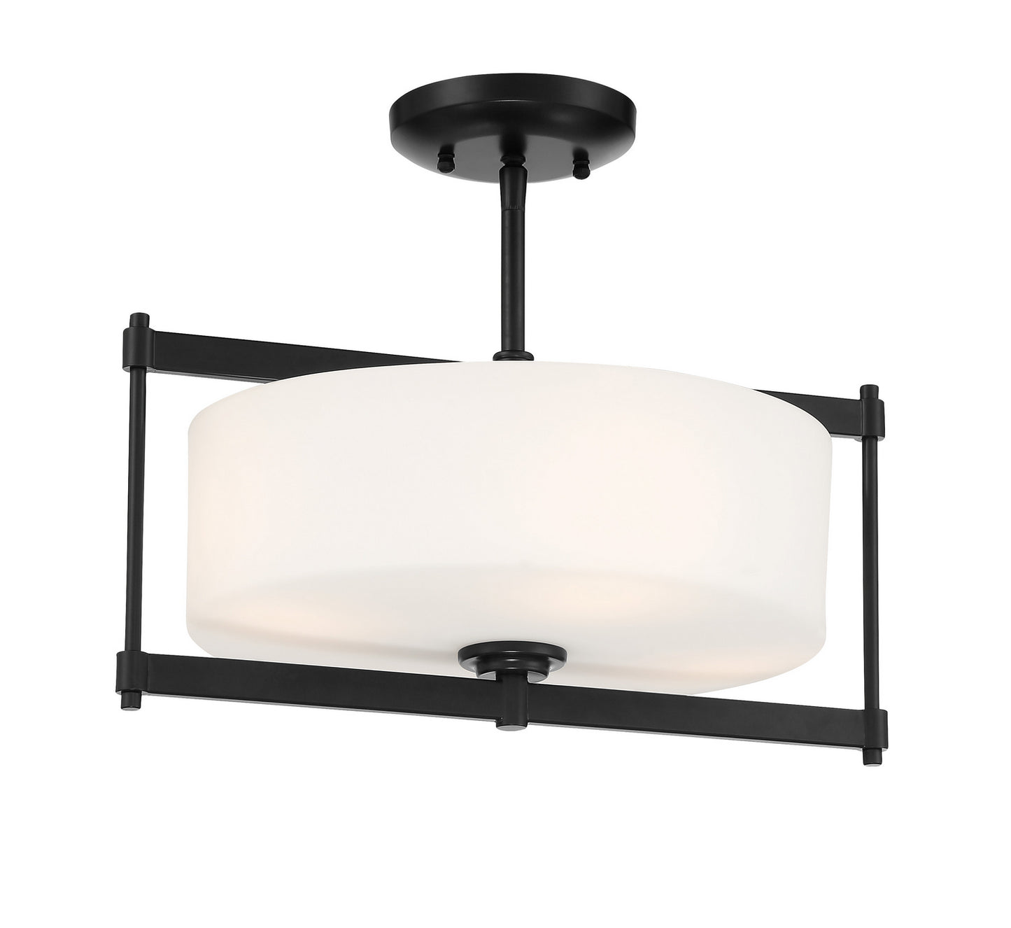 First Avenue Four Light Semi Flush Mount in Coal