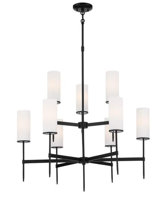 First Avenue Nine Light Chandelier in Coal