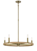 Windward Passage Five Light Chandelier in Soft Brass
