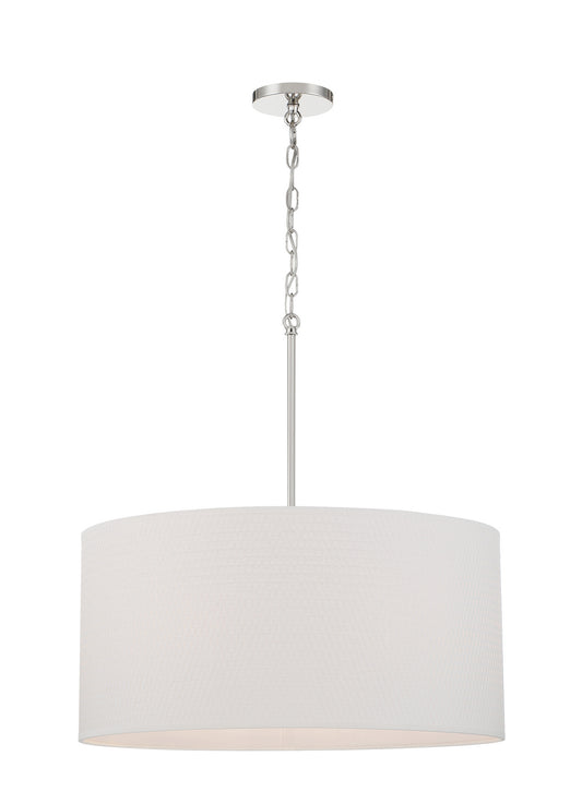 Palmetto Six Light Pendant in Polished Nickel