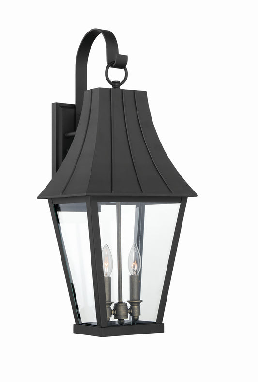 Chateau Grande Two Light Outdoor Lantern in Sand Coal w/Gold