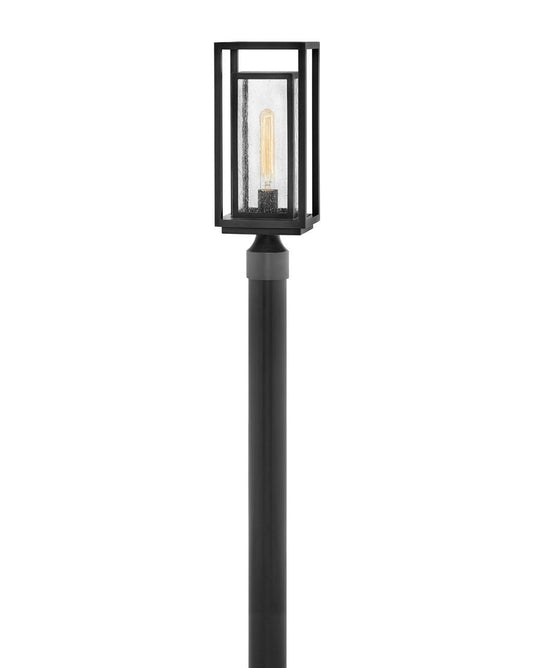 Republic LED Post Top or Pier Mount Lantern in Black
