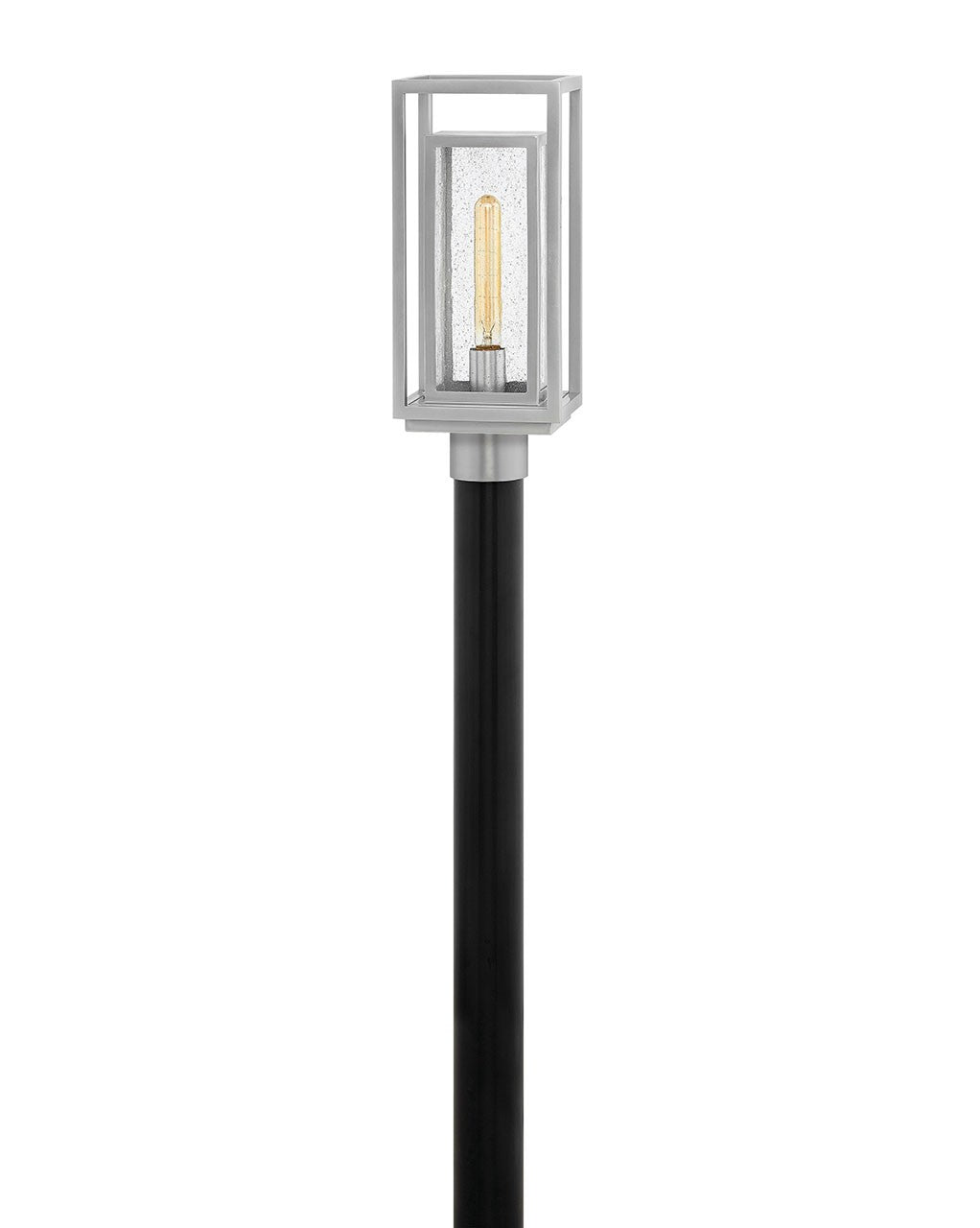 Republic LED Post Top or Pier Mount Lantern in Satin Nickel