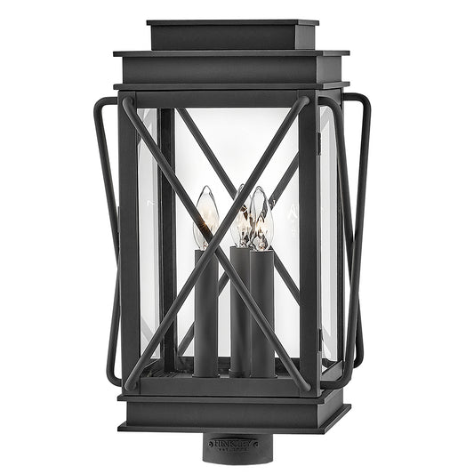 Montecito LED Post Top or Pier Mount Lantern in Museum Black